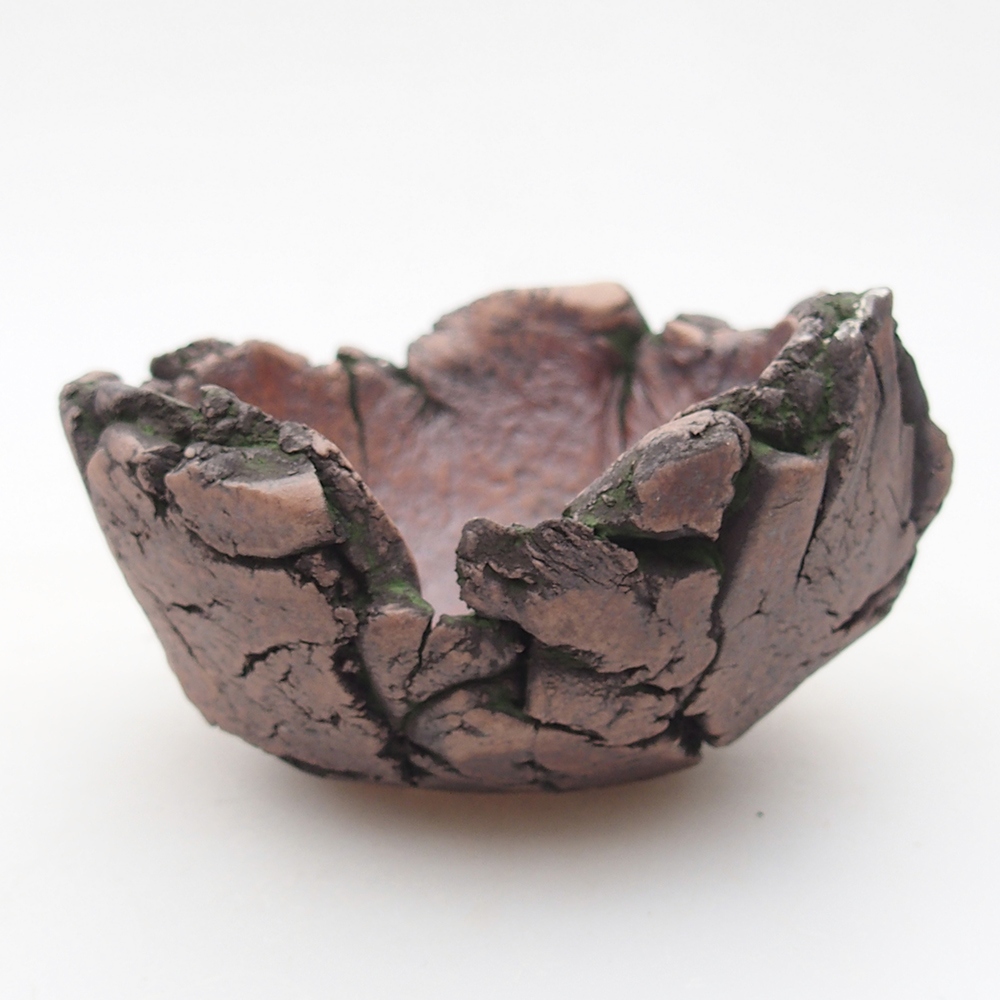 Schelp van keramiek 9,5 x 9,5 x 6 cm , kleur groen