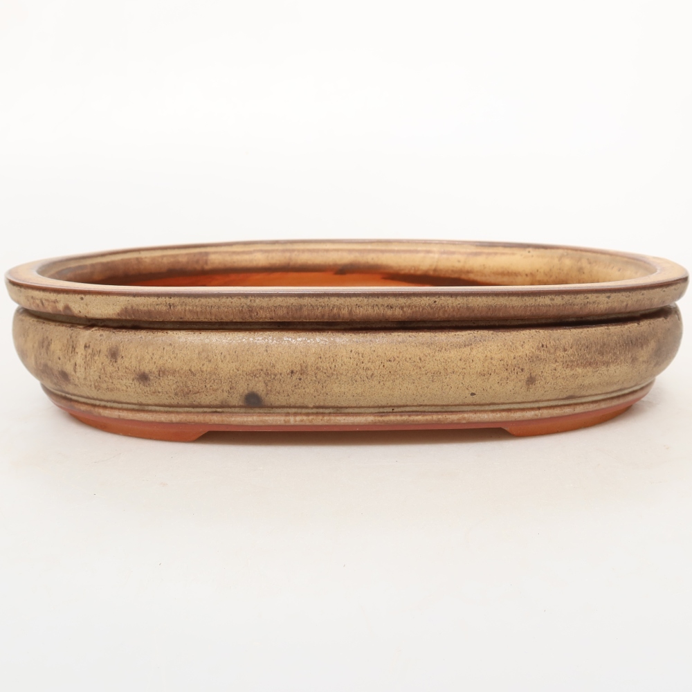 Keramische schaal  26 x 18,5 x 5 cm, kleur bruin
