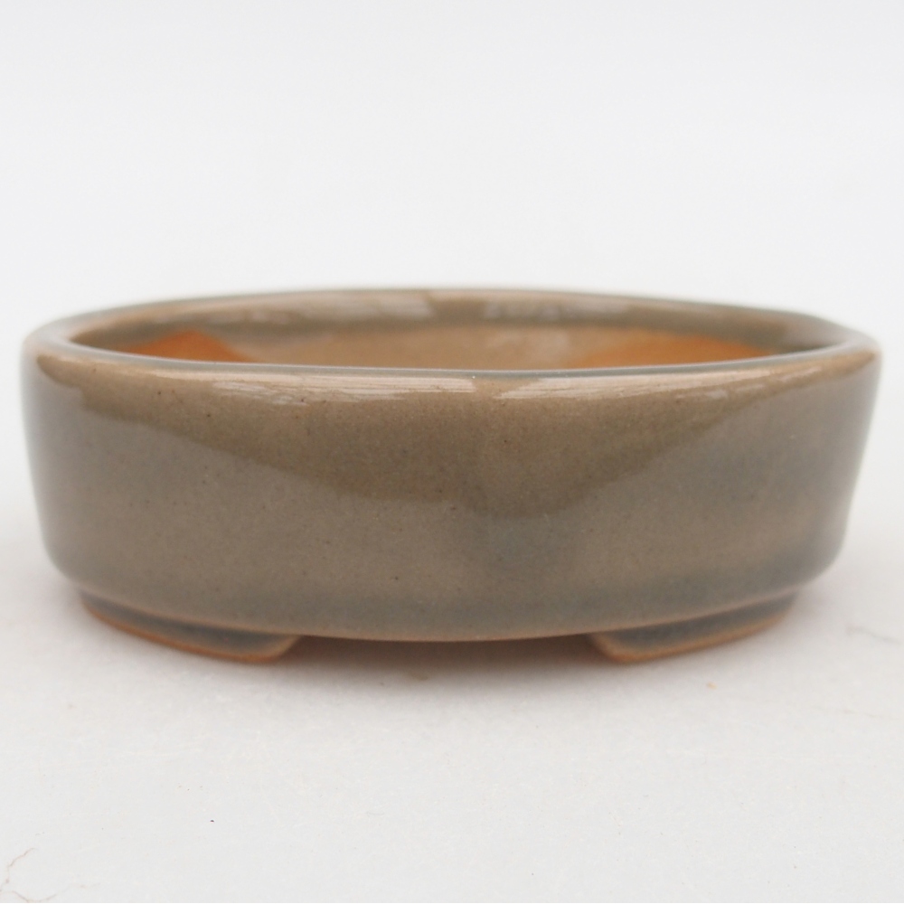 Bonsaischaal van keramiek 26 x 26 x 8 cm, kleur rood