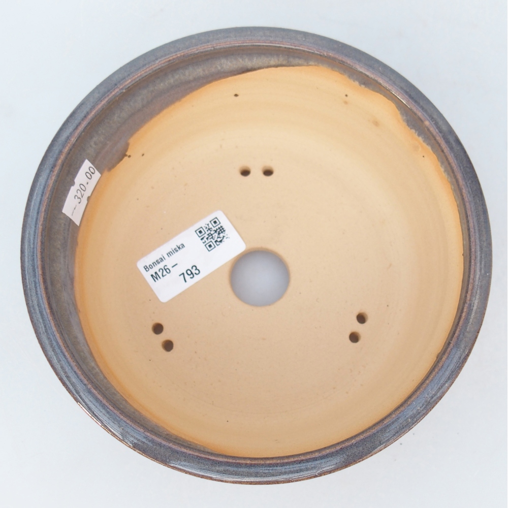 Bonsaischaal van keramiek 15,5 x 15,5 x 6 cm, grijs