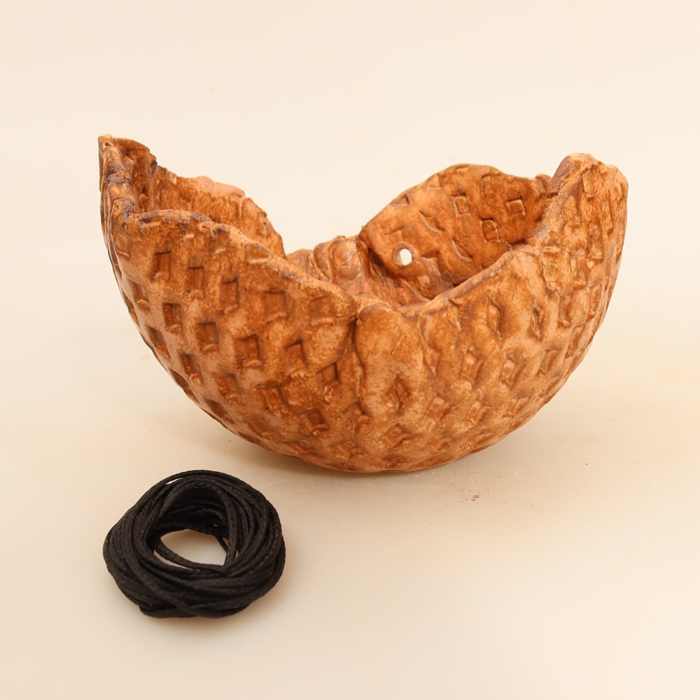Keramische schaal voor Kokedama, 12,5 x 12,5 x 8 cm, kleur: roze