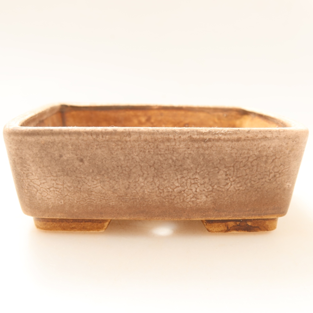 Bonsaischaal van keramiek 10 x 8 x 3,5 cm, roze