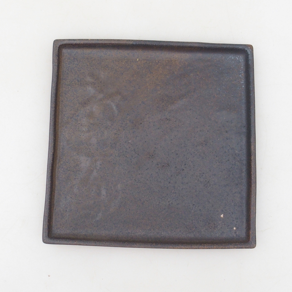 Bonsaischaal vierkant L - 14 x 14 x 1 cm - bruin