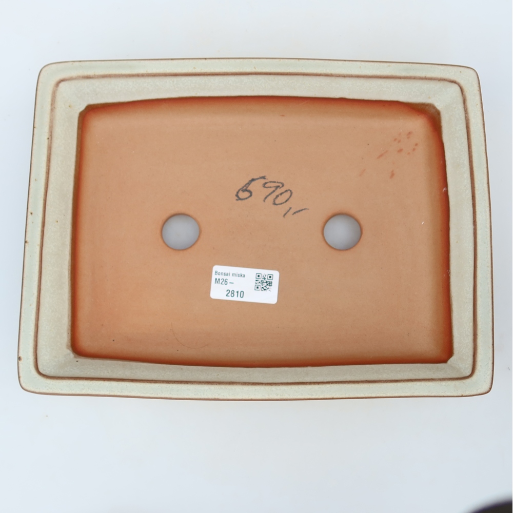 Keramische schaal  26 x 19,5 x 5,5 cm, kleur: beige