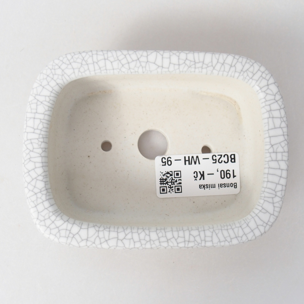 Bonsaischaal van keramiek 11 x 11 x 7 cm, raku kleur