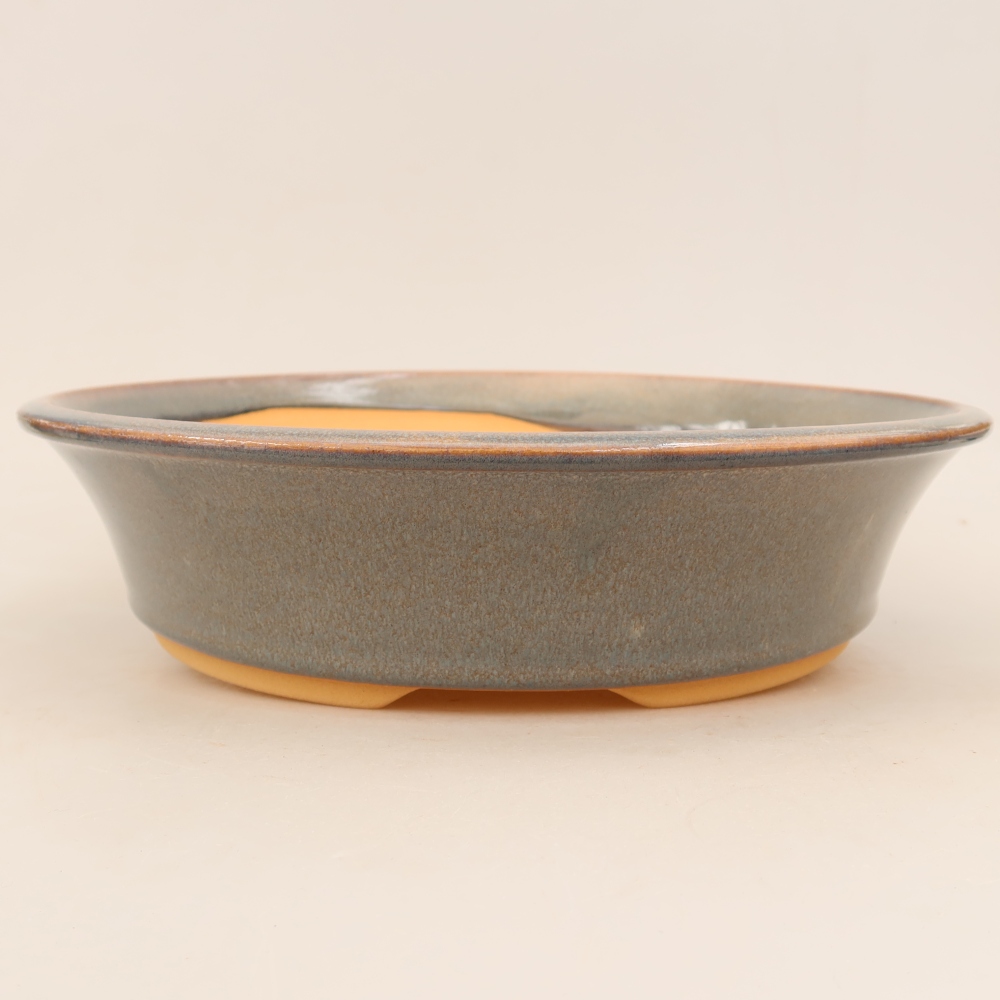 Keramische bonsaipot 28,5 x 28,5 x 7 cm, kleur grijs