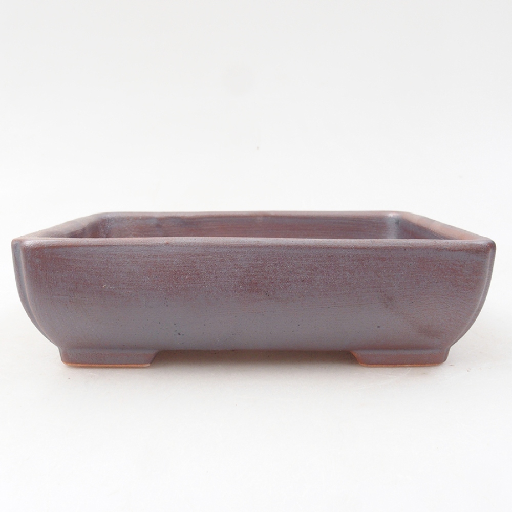 Bonsaischaal van keramiek 14 x 11 x 4 cm, metaalkleur