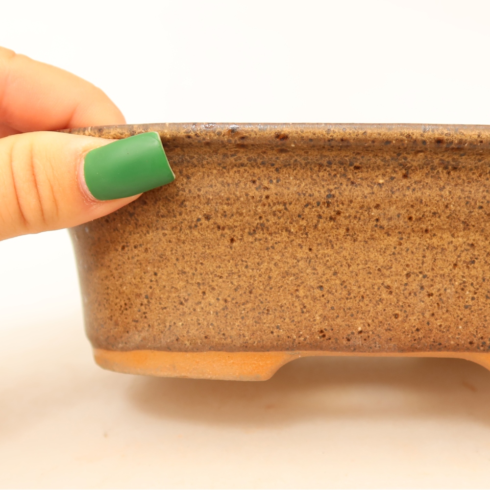 Keramische schaal  18 x 13 x 5,5 cm, kleur bruin