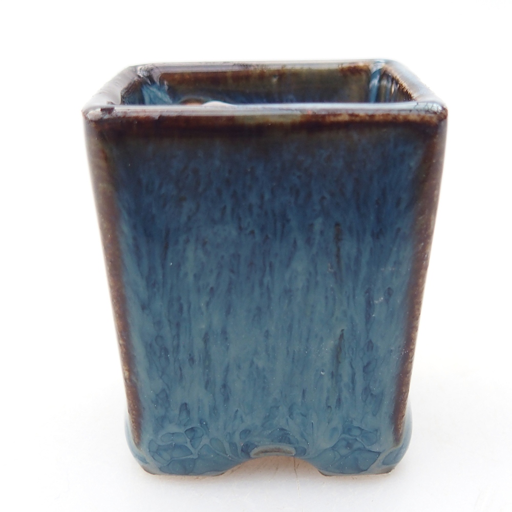 Mini bonsaischaal 3 x 3 x 3 cm, blauw