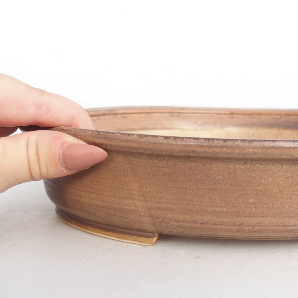 Bonsaischaal van keramiek 24 x 20,5 x 5 cm, roze