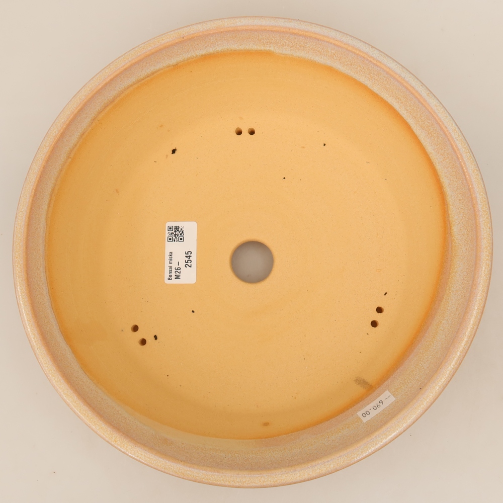 Keramische bonsaipot 27 x 27 x 7 cm, kleur beige