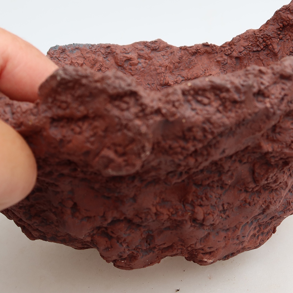 Keramische schaal 20 x 17 x 12,5 cm, kleur bruin