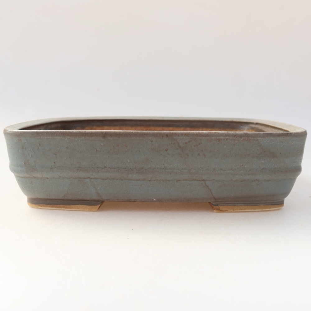 Keramische bonsaipot 22,5 x 18 x 6 cm, kleur: blauw