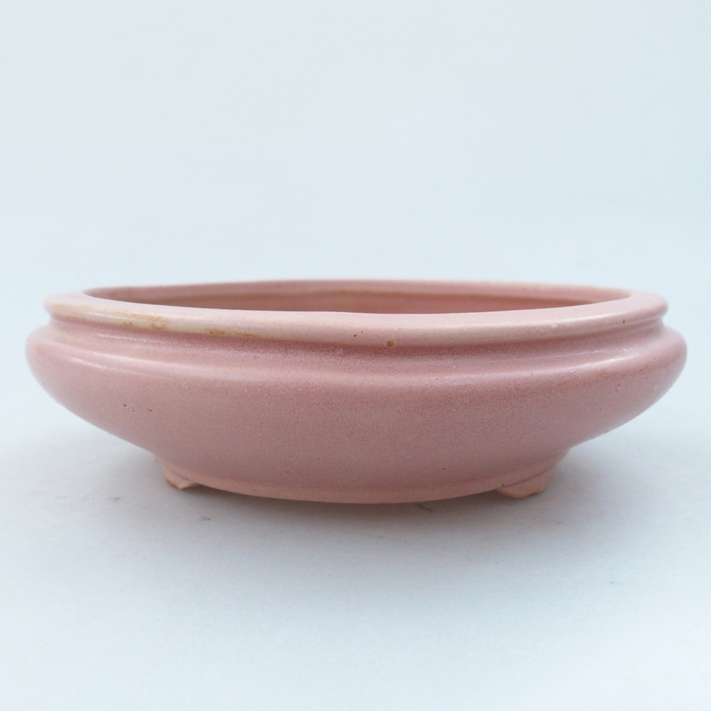 Bonsaischaal van keramiek 26 x 26 x 8 cm, kleur rood