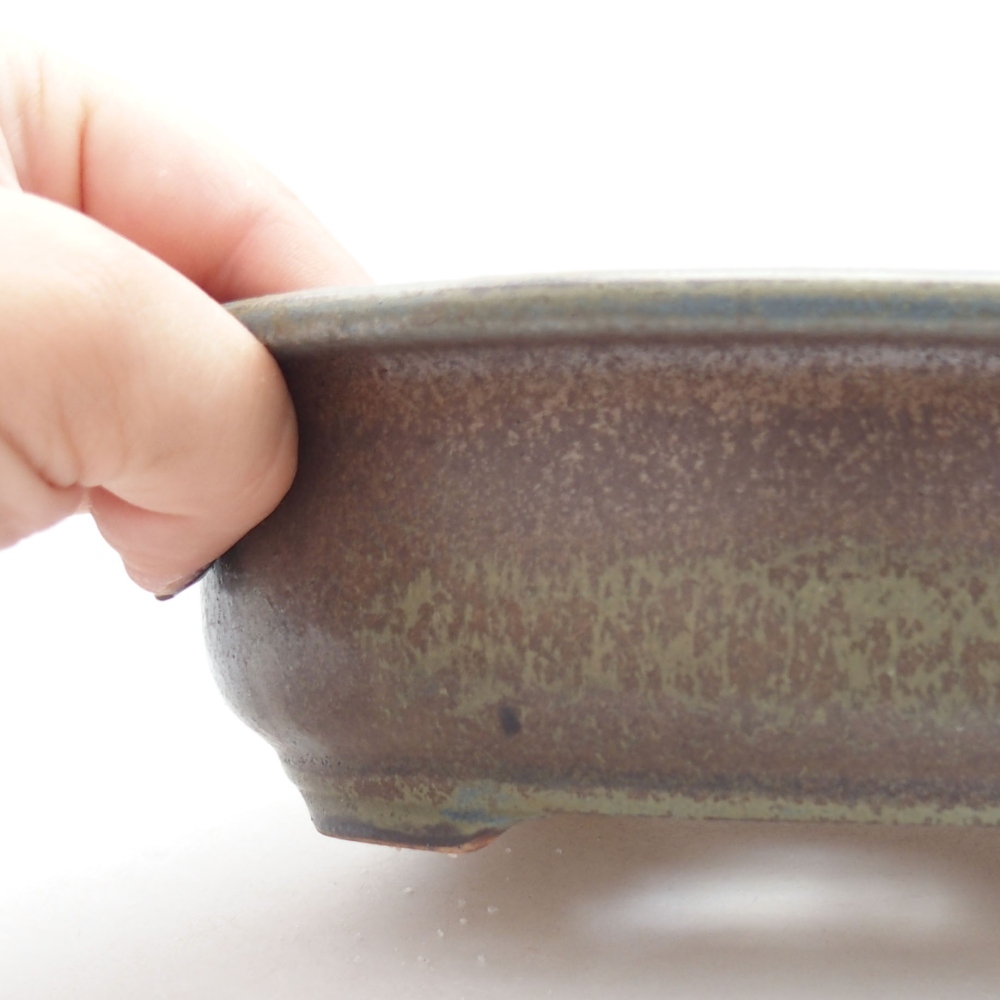 Bonsaischaal van keramiek 22 x 17 x 5 cm, groen