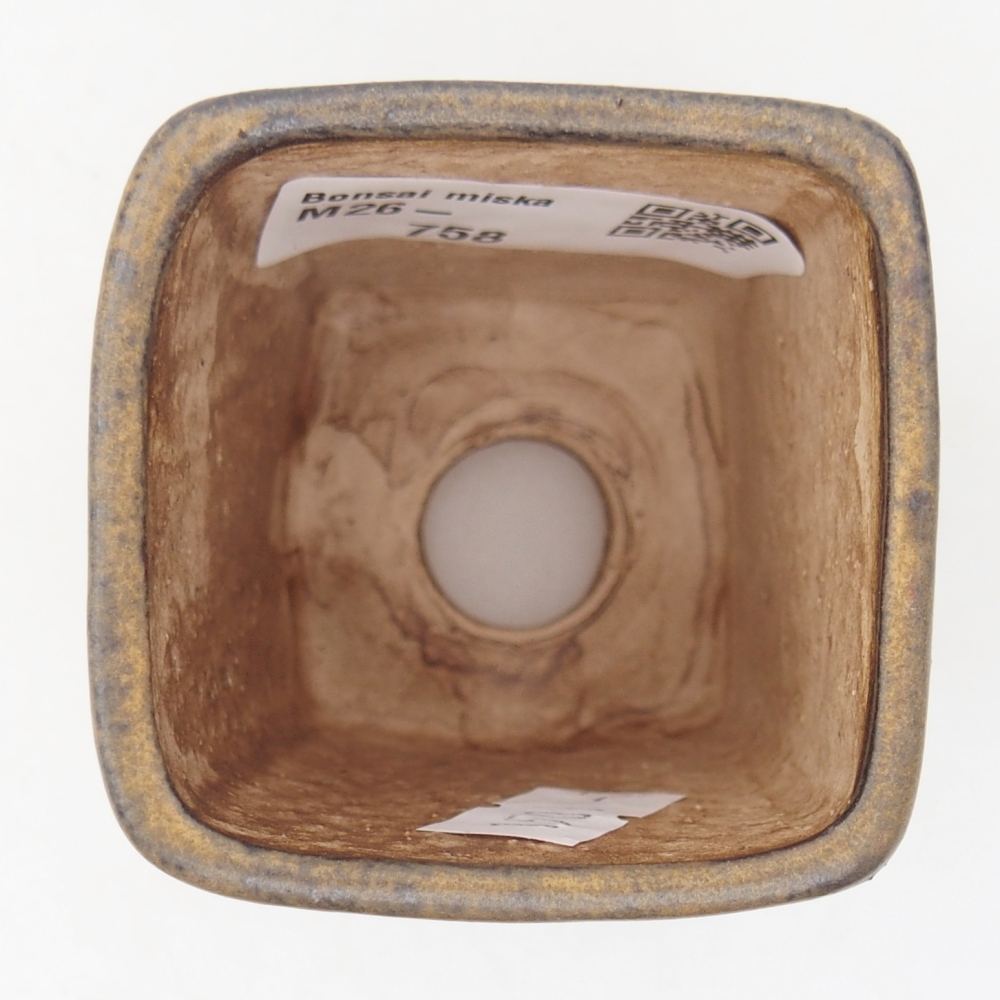 Bonsaischaal van keramiek 5 x 5 x 6,5 cm, bruin