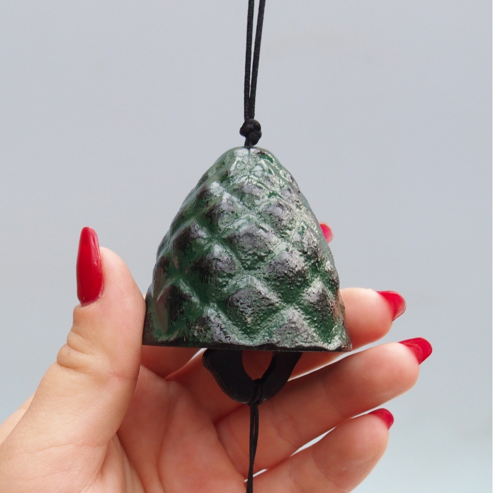 Metalen bel, kleur groen