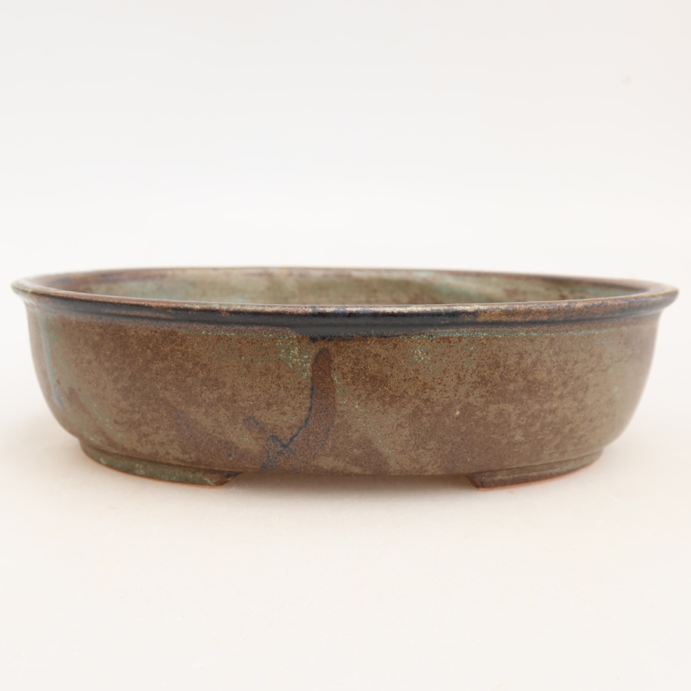 Keramische bonsaipot 19 x 14,5 x 5 cm, kleur bruin