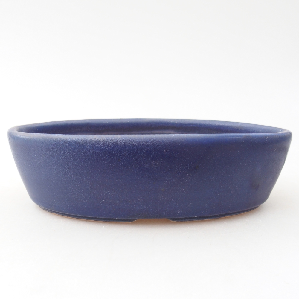Bonsaischaal van keramiek 15 x 9,5 x 4 cm, kleur blauw