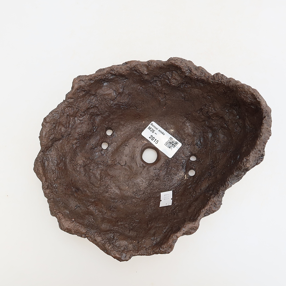 Keramische schaal 18,5 x 16,5 x 13 cm, kleur bruin