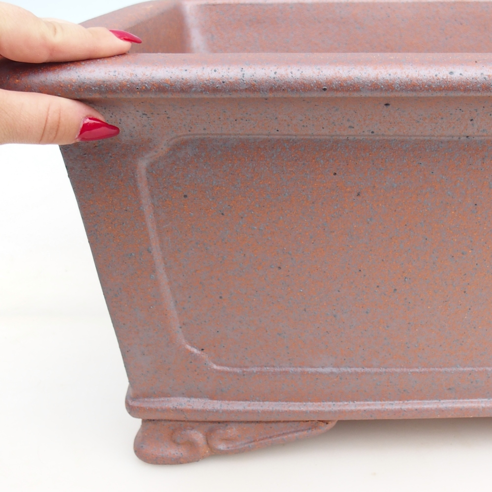 Bonsaischaal van keramiek 51 x 38 x 21 cm , metaalkleur - UITSLUITEND PERSOONLIJKE AFHANG of transport per pallet