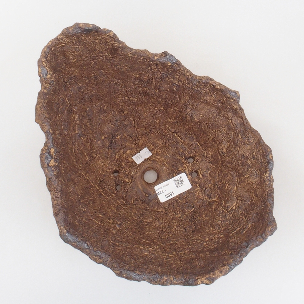 Keramisch Schelp 22 x 20 x 20,5 cm , kleur bruin