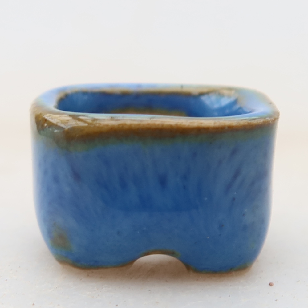 Keramische bonsaipot 2 x 2 x 1,5 cm, kleur: blauw