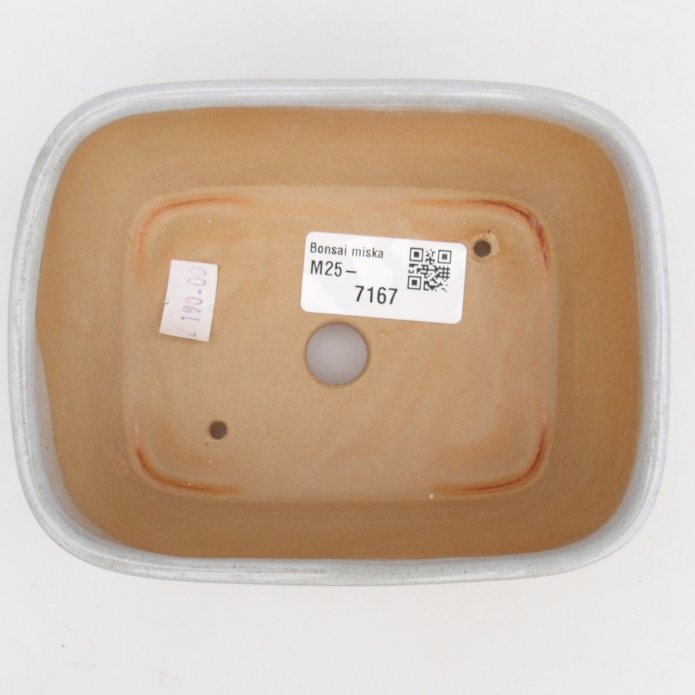 Bonsaischaal van keramiek 26 x 26 x 8 cm, kleur rood
