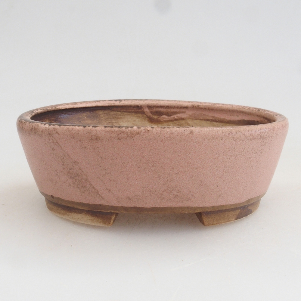 Bonsaischaal van keramiek 10 x 8,5 x 4 cm, bruin