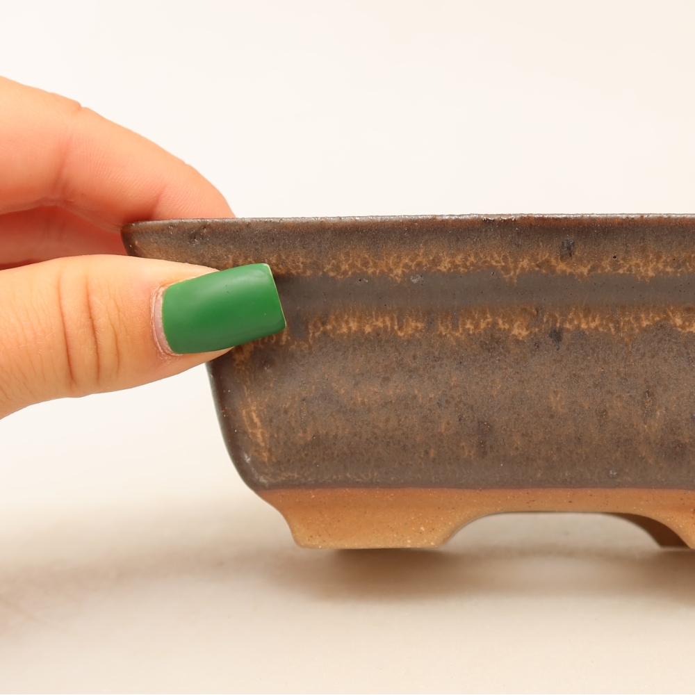 Keramische schaal  14,5 x 10 x 5 cm, kleur bruin