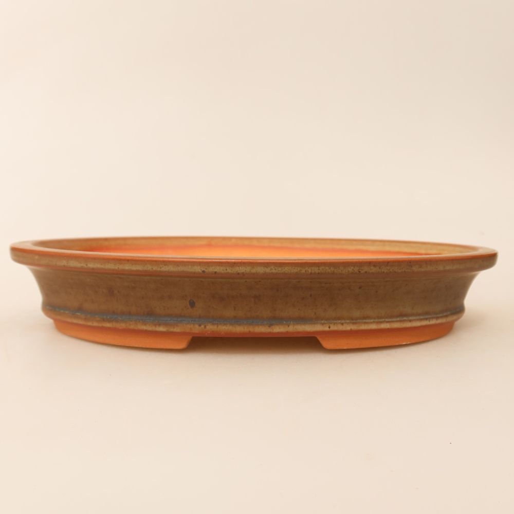 Keramische schaal  21 x 14,5 x 3,5 cm, kleur bruin
