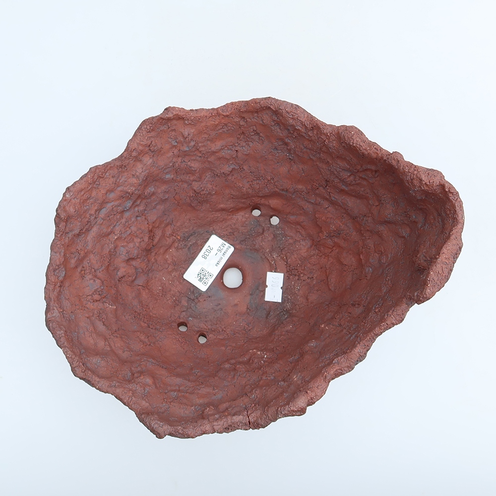 Keramische schaal 23 x 20 x 16,5 cm, kleur bruin