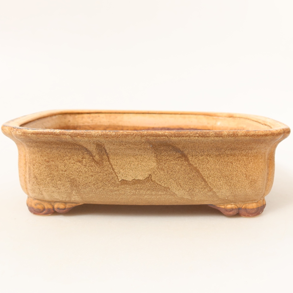 Keramische bonsaipot 19,5 x 17 x 6 cm, kleur roze