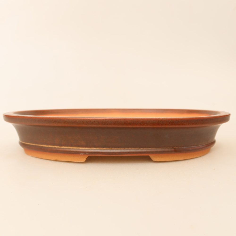 Keramische schaal  21 x 14,5 x 3,5 cm, kleur bruin