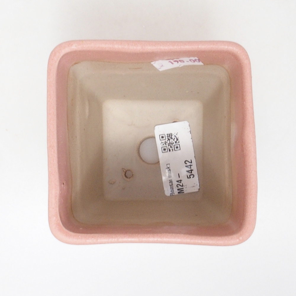 Bonsaischaal van keramiek 8,5 x 8,5 x 11 cm, roze