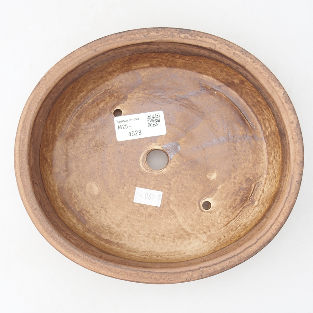 Bonsaischaal van keramiek 21 x 19 x 5 cm, roze