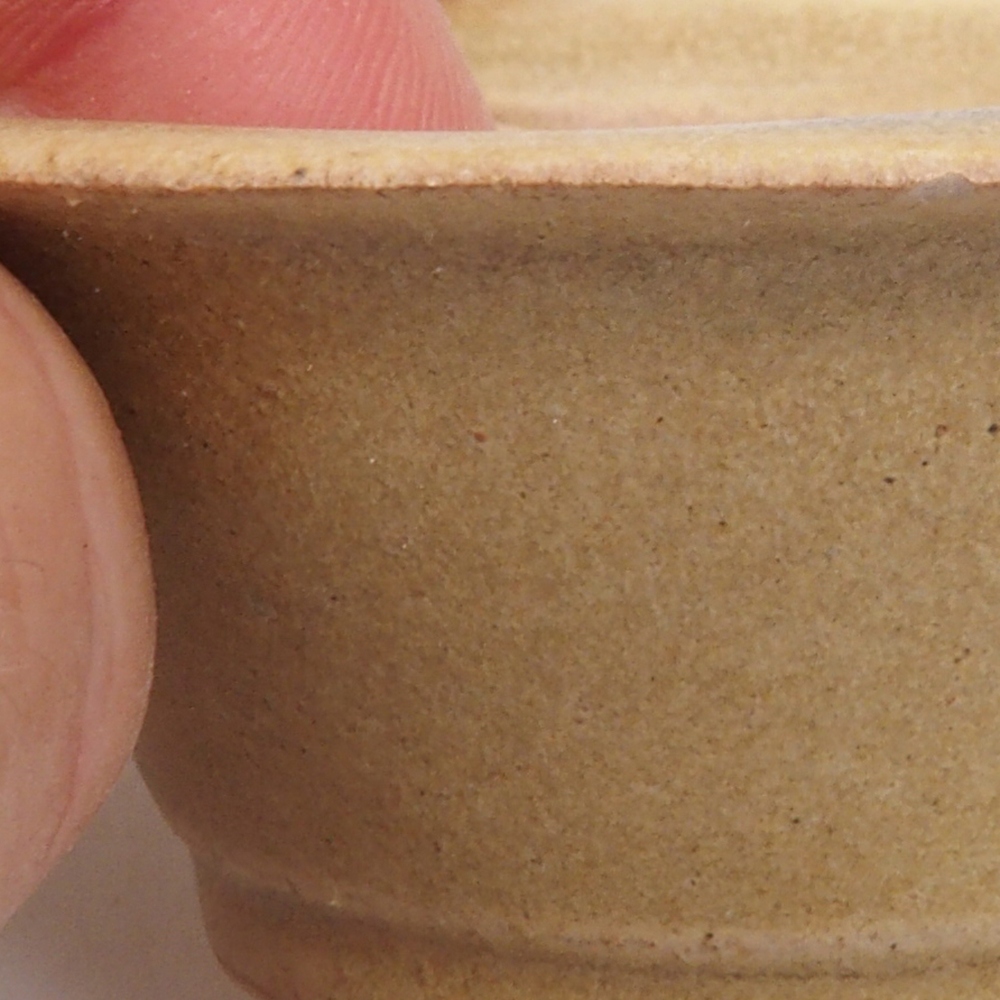 Mini bonsaischaal 7 x 7 x 2,5 cm, bruin