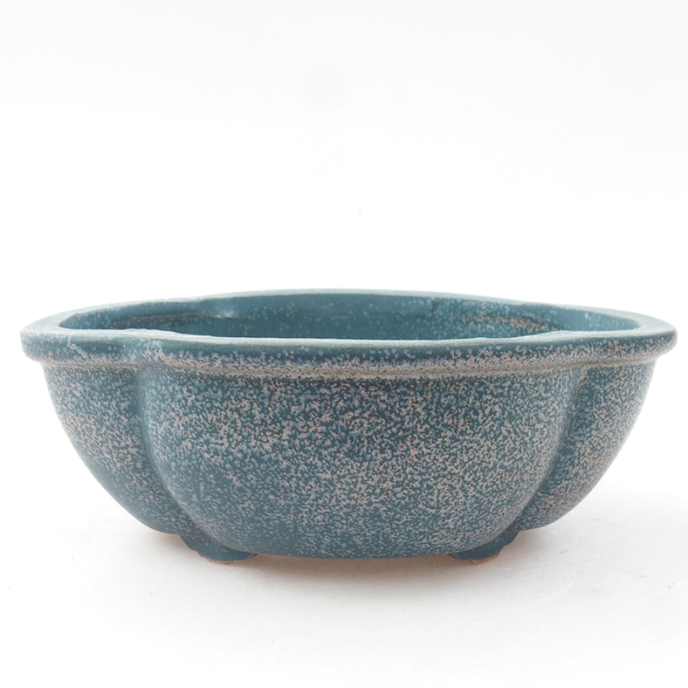Bonsaischaal van keramiek 12,5 x 10 x 4,5 cm, kleur blauw