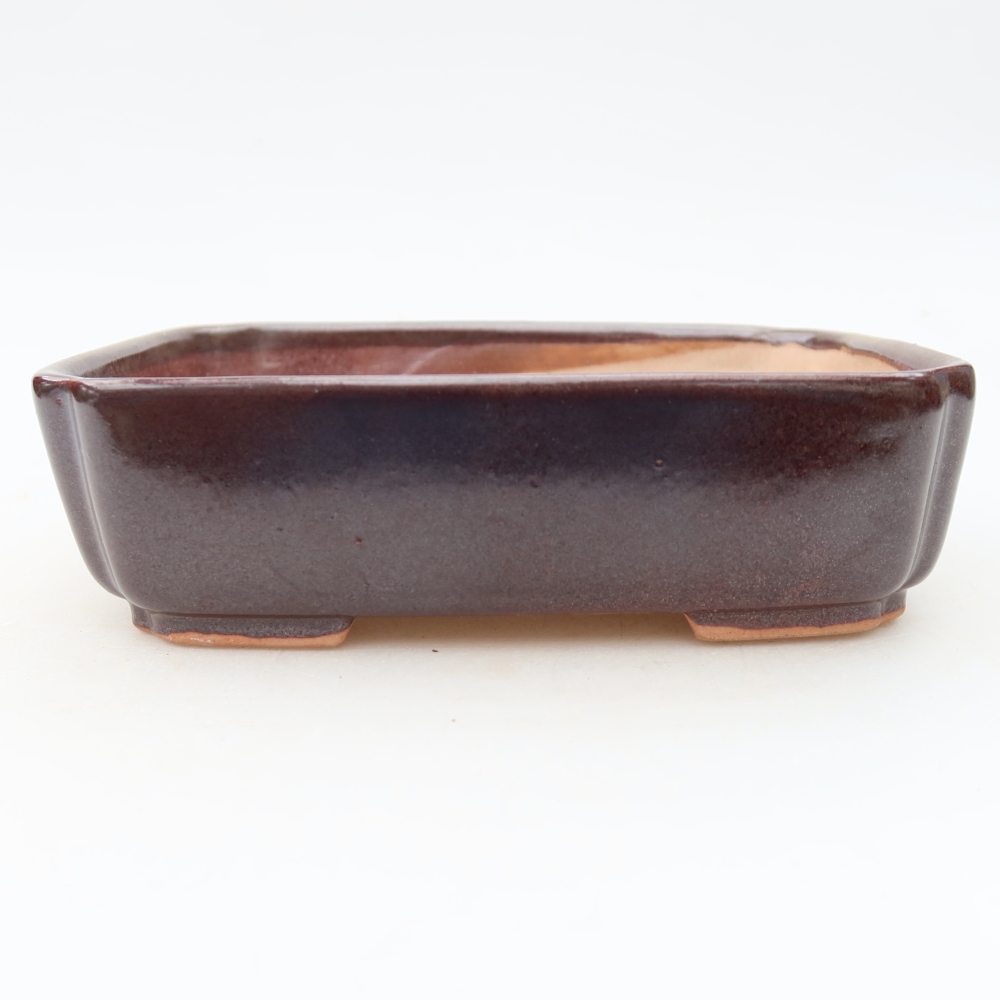Bonsaischaal van keramiek 15 x 12,5 x 4,5 cm, bruin