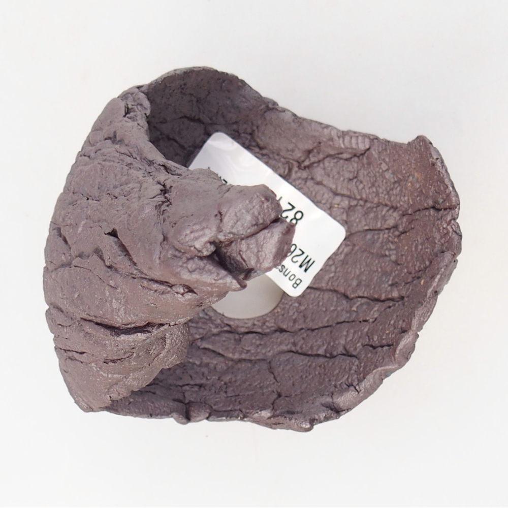 Keramische schaal 8 x 7,5 x 12 cm , metaalkleur