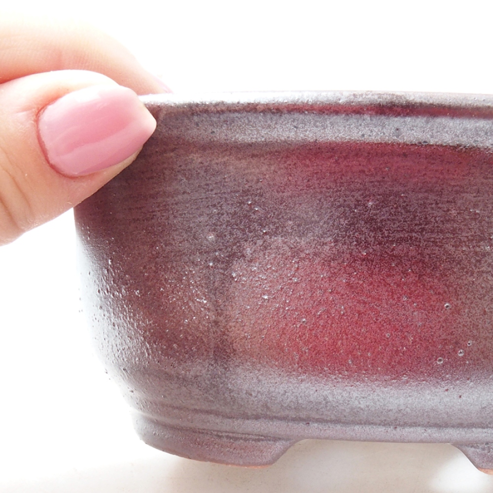 Bonsaischaal van keramiek 12 x 10 x 5,5 cm, bruin