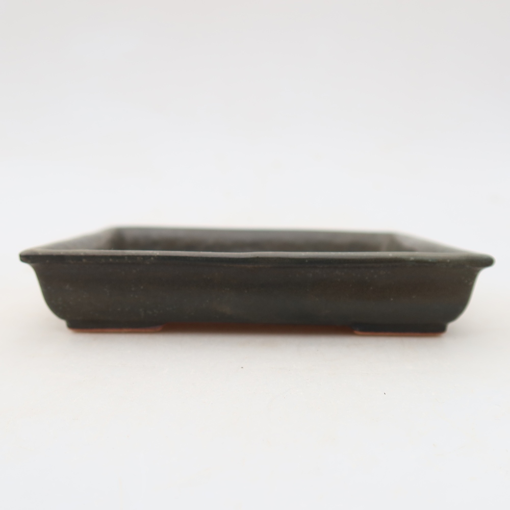 Keramische bonsaipot 13 x 10,5 x 2,5 cm, kleur grijs