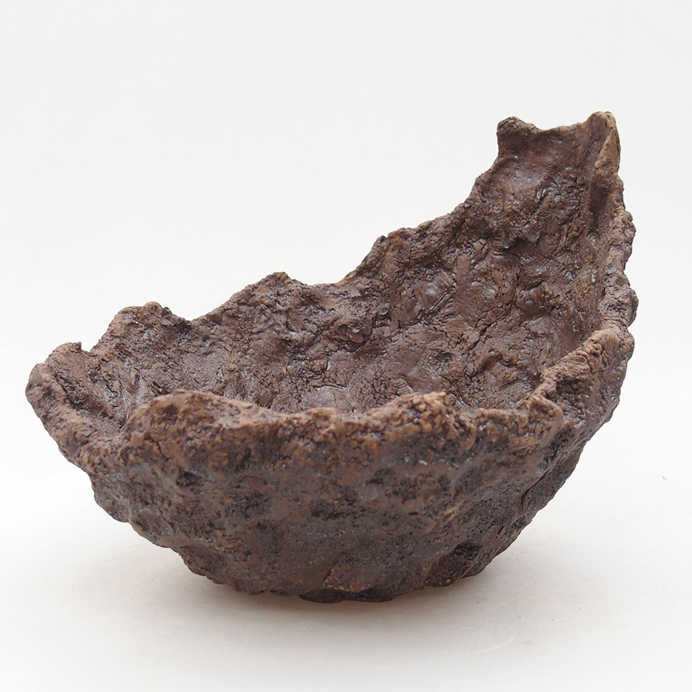 Keramisch Schelp 18 x 17,5 x 16 cm , kleur bruin