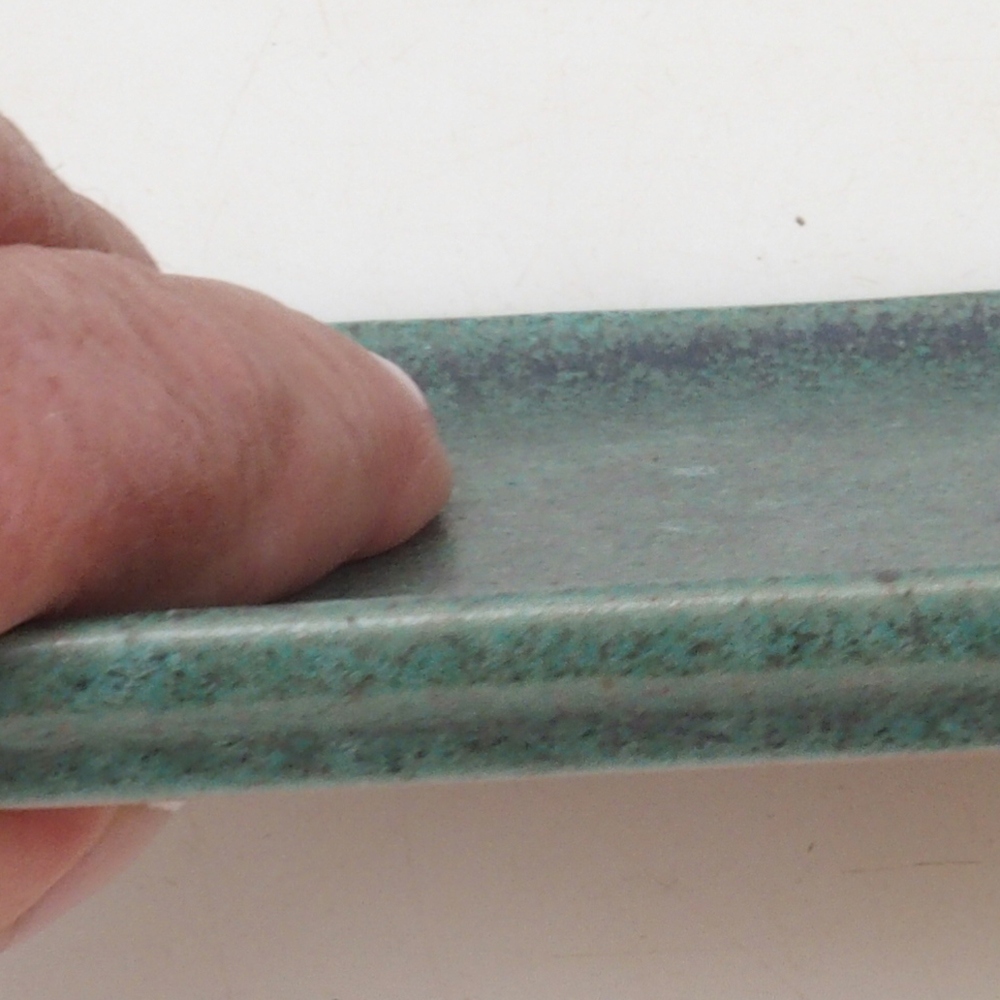 Bonsai schotel rechthoek D5-M - 12,5 x 10,5 x 1 cm - groen