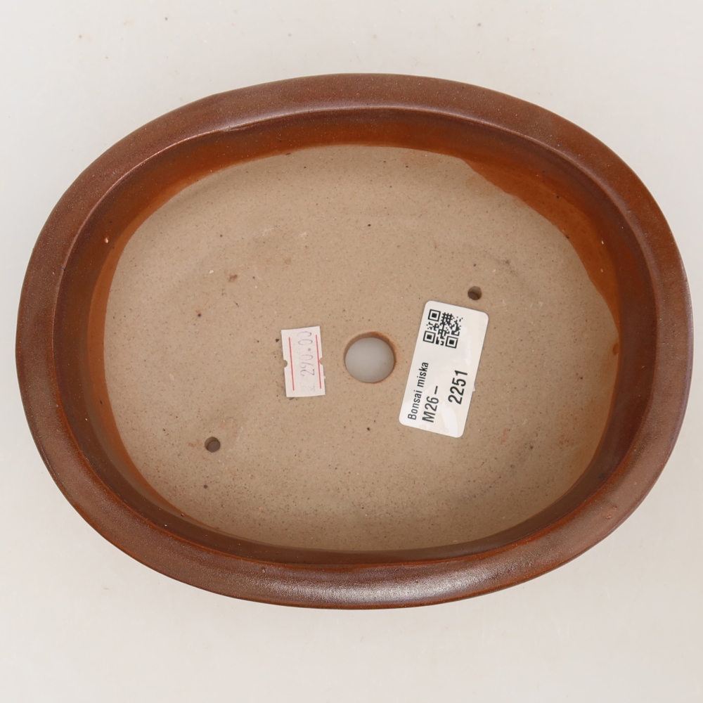 Keramische bonsaipot 18 x 14,5 x 5,5 cm, kleur bordeauxrood