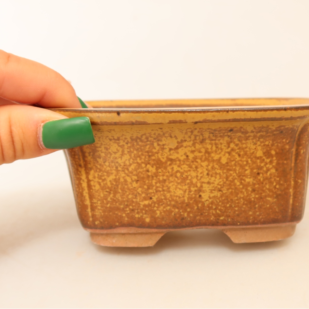 Keramische schaal  13 x 10,5 x 5,5 cm, kleur: geel