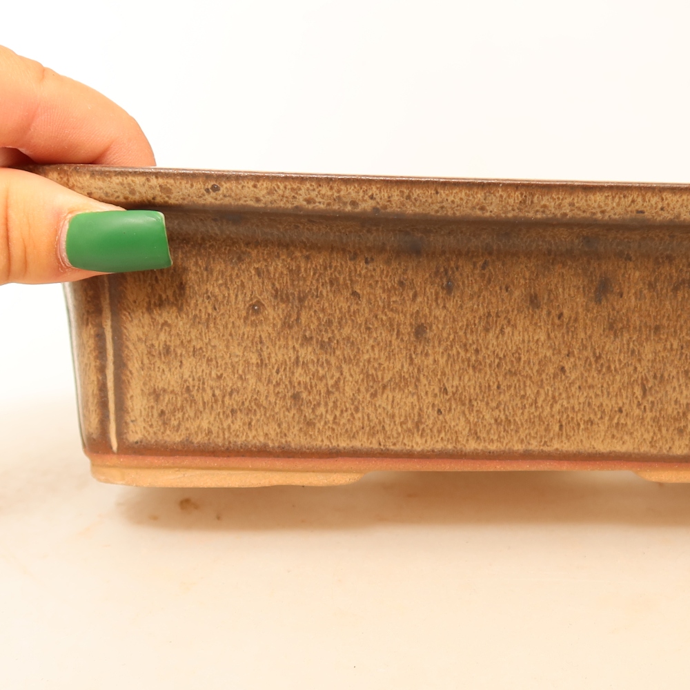 Keramische schaal  20 x 15,5 x 5,5 cm, kleur bruin