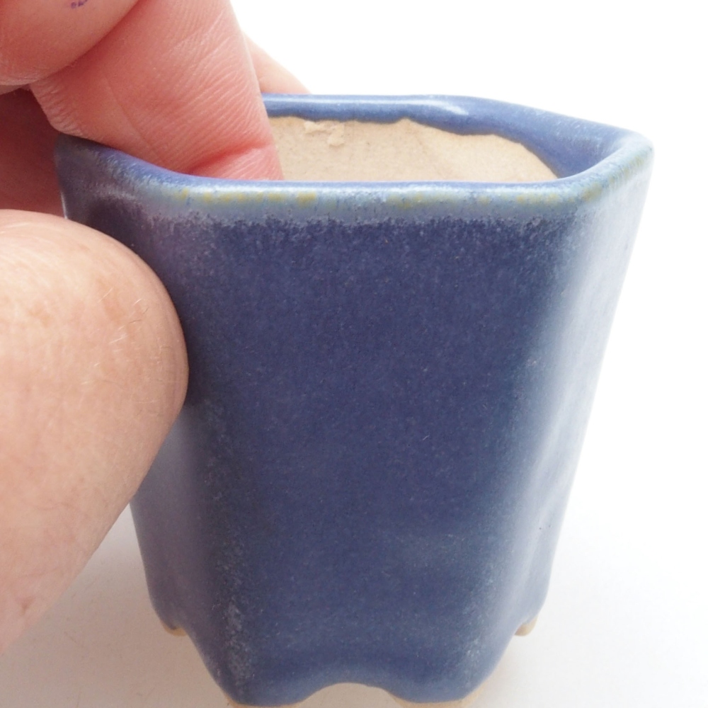 Mini bonsaischaal 5 x 5 x 5 cm, kleur blauw