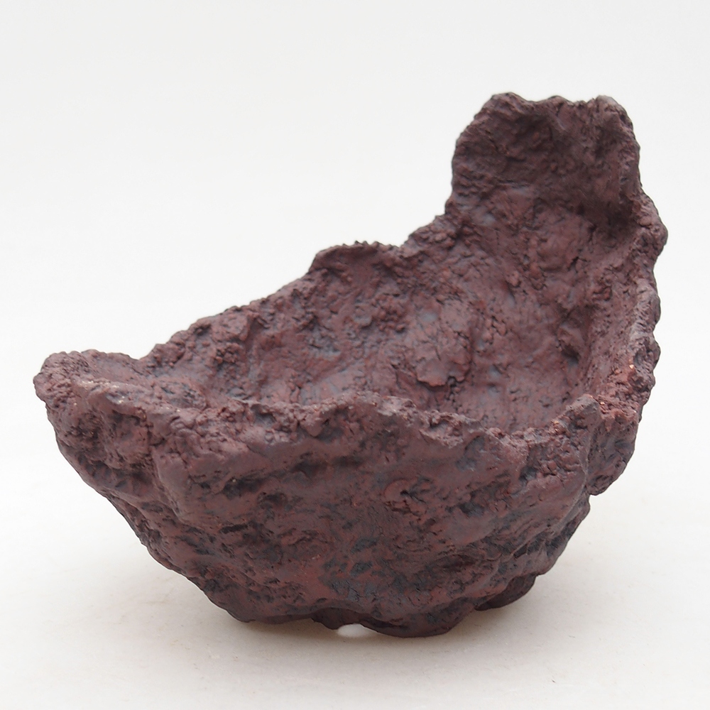 Keramische schaal 14 x 12,5 x 12 cm , kleur bruin