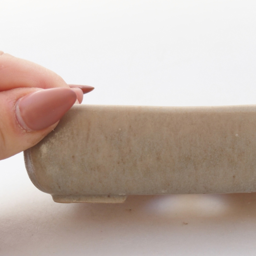 Bonsaischaal van keramiek 26 x 26 x 8 cm, kleur rood